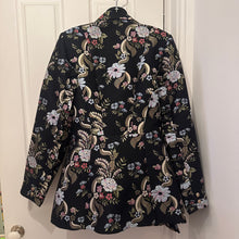 Trelise Cooper Couture Floral Brocade Blazer | Asymmetric Ruffle Jacket | Black Jacquard Statement Blazer | NZ Designer | Size 12