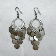 Vintage Silver Coin Dangle Earrings – Boho Statement Drop Earrings, Festival Gypsy Style