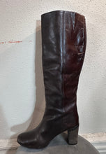 Vintage 90s Dark Brown Leather Knee-High Boots