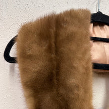 Vintage Mink Fur Collar | Brown Genuine Mink Fur Stole Collar | 1950s–70s Style