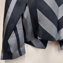 Vintage 90s Black Silver Striped Cropped Blazer | Geometric Statement Jacket Made Australia