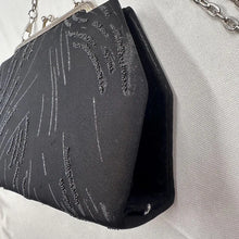 Vintage Black Beaded Evening Bag | Art Deco Style Chain Shoulder Purse
