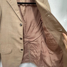 Vintage Italian Beige Pinstripe Blazer | Classic Tailored Jacket | Neutral Business Blazer | Women’s Medium