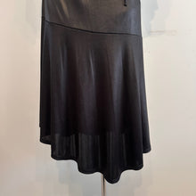 Liza Emanuele Black Wrap Dress, Satin-Like Finish, Batwing Sleeves, Asymmetric Hem (AUS 14)