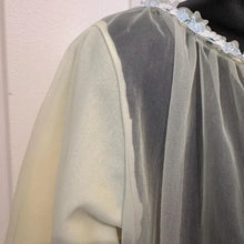 Vintage Pastel Yellow Sheer Nightgown Robe / Romantic Lace Peignoir / Fairy Coquette Lingerie Cover Up
