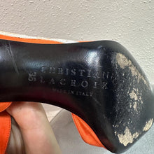 Christian Lacroix Orange Lace Detail Heels  Pointed Toe Stiletto Pumps EU 38 UK 5 Vintage Designer