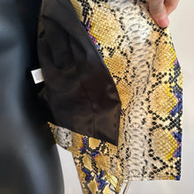 Y2K Snake Print Faux Leather Biker Jacket, Studded Spiked Jacket, Statement Moto Jacket, Rock Glam Jacket, Edgy Cropped Jacket