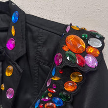 Embellished Black Blazer | Jewel Studded Statement Jacket, Festival Wear