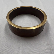 Vintage Wooden Bangle / Minimalist Dark Wood Bracelet / Natural Statement Cuff