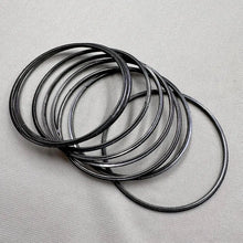Vintage Black & Bronze Sparkle Stacking Bangles Set of 8 | Thin Layering Bracelets | Celestial Boho Jewellery