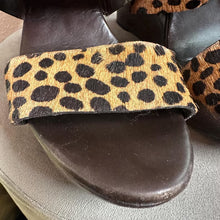 Diane von Furstenberg Leopard Calf Hair Wedge Sandals | DVF Platform Heels | Vintage Designer Shoes