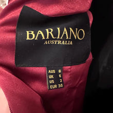 Bariano Australia Wine Red Floral Lace Mermaid Gown | Open Back Evening Maxi Dress