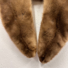 Vintage Mink Fur Collar | Brown Genuine Mink Fur Stole Collar | 1950s–70s Style