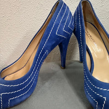 Bianca Buccheri Blue Suede Open Toe Heels – Made in Italy Designer Stiletto Pumps