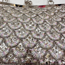 Vintage Gregory Ladner Beaded Sequin Evening Bag | White Bridal Clutch, Art Deco Style Purse