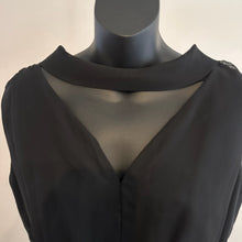 Mary Charmaine Black Pleated Jumpsuit, Embellished Waist, Sheer Wide Leg Trousers