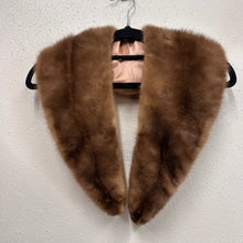 Vintage Mink Fur Collar | Brown Genuine Mink Fur Stole Collar | 1950s–70s Style