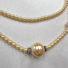 Vintage Cream Pearl Statement Necklace | Double Strand Graduated Design