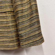Vintage Gold Black Stripe Textured Blazer | Tailored Office Jacket | Made Australia