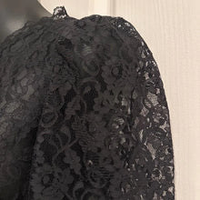 Vintage Black Lace Mermaid Maxi Dress | 80s Gothic Formal Evening Gown