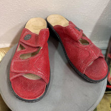 Vintage Red Leather Hallux Comfort Slide Sandals (EU 40)