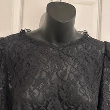 Vintage Black Lace Mermaid Maxi Dress | 80s Gothic Formal Evening Gown