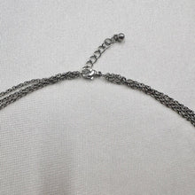 Vintage Layered Crystal Necklace | Silver Tone Triple Strand Necklace | Minimalist Rhinestone Jewelry | Dainty Y2K Layering Necklace
