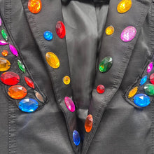 Embellished Black Blazer | Jewel Studded Statement Jacket, Festival Wear