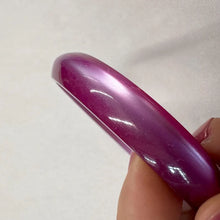 Vintage Pearlescent Pink Acrylic Bangle Bracelet | Glossy Retro Statement Bracelet | Y2K Jewelry