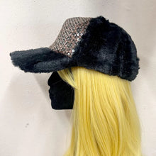 Vintage Faux Fur Trapper Cap | Sequin Leopard Print Y2K Statement Hat