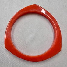 Vintage Orange Geometric Acrylic Bangle Bracelet | Chunky Angular Bracelet | Retro Y2K Jewelry