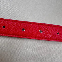 Red Bow Belt / Vintage Inspired Faux Leather Ribbon Belt / Coquette Statement Waist Belt / Gold Tone Detail