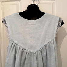 Vintage Baby Blue Maxi Nightgown / Lady Lyn Lace Nightdress / 70s Romantic Lingerie Dress