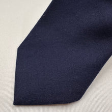 Vintage Navy Blue Plain Necktie Classic Textured Mens Tie