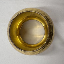 Vintage Oversized Etched Brass Cuff Bangle / Statement Gold Tone Wide Bracelet / Boho Tribal Dome Bracelet