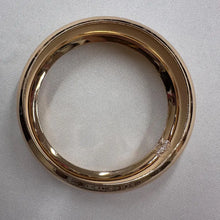 Vintage Gold Tone Dome Bangle | Chunky Statement Bracelet | Minimalist Cuff Jewelry | Retro Sculptural Bracelet