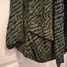 Vintage DHALIA Green Snake Print Rayon Waterfall Cardigan | Lightweight Open Front Jacket