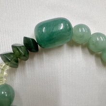 Vintage Green Marbled Heart Bead Stretch Bracelet | Jade Look Statement Bracelet | Chunky Heart & Stone Style Beaded Jewelry | Y2K Cottageco