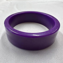 Vintage Purple Chunky Acrylic Bangle Bracelet | Bold Wide Statement Bracelet | Retro 90s Style Jewelry