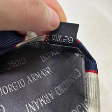 Vintage Giorgio Armani Silk Neck Tie | Navy Red Stripe | Handmade in Italy | Classic Menswear