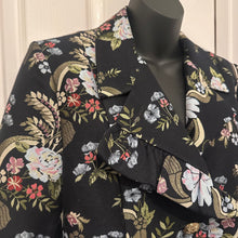 Trelise Cooper Couture Floral Brocade Blazer | Asymmetric Ruffle Jacket | Black Jacquard Statement Blazer | NZ Designer | Size 12
