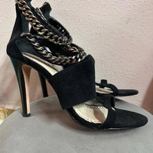 Robert Robert Black Suede Chain Strap Stiletto Heels (EU40)