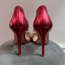 Gianvito Rossi Red Metallic Leather PVC Pointed Stiletto Heels UK 5