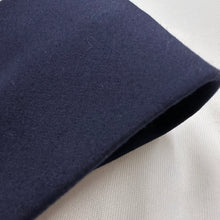 Vintage Navy Blue Plain Necktie Classic Textured Mens Tie