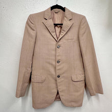 Vintage Italian Beige Pinstripe Blazer | Classic Tailored Jacket | Neutral Business Blazer | Women’s Medium