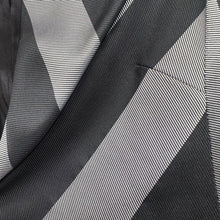 Vintage 90s Black Silver Striped Cropped Blazer | Geometric Statement Jacket Made Australia