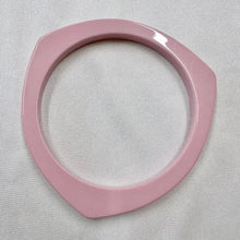 Vintage Pink Geometric Acrylic Bangle Bracelet | Pastel Chunky Angular Bracelet | Retro Y2K Jewelry