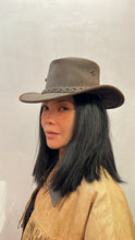 Vintage Brown Leather Hat
