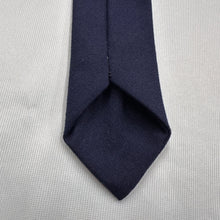 Vintage Navy Blue Plain Necktie Classic Textured Mens Tie