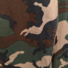 Vintage Woodland Camo Coveralls / Military Style Boiler Suit / Utility Workwear Jumpsuit / Unisex Camouflage One Piece